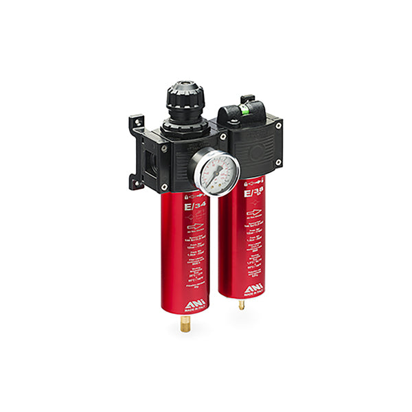 E/32-B - Gruppo - Filtro regolatore + Microfiltro disoleatore della serie E-TECH - 2 Staffe - Ani - AH117307 E/32-B - Gruppo - Filtro regolatore + Microfiltro disoleatore della serie E-TECH - 2 Staffe - Ani - AH117307